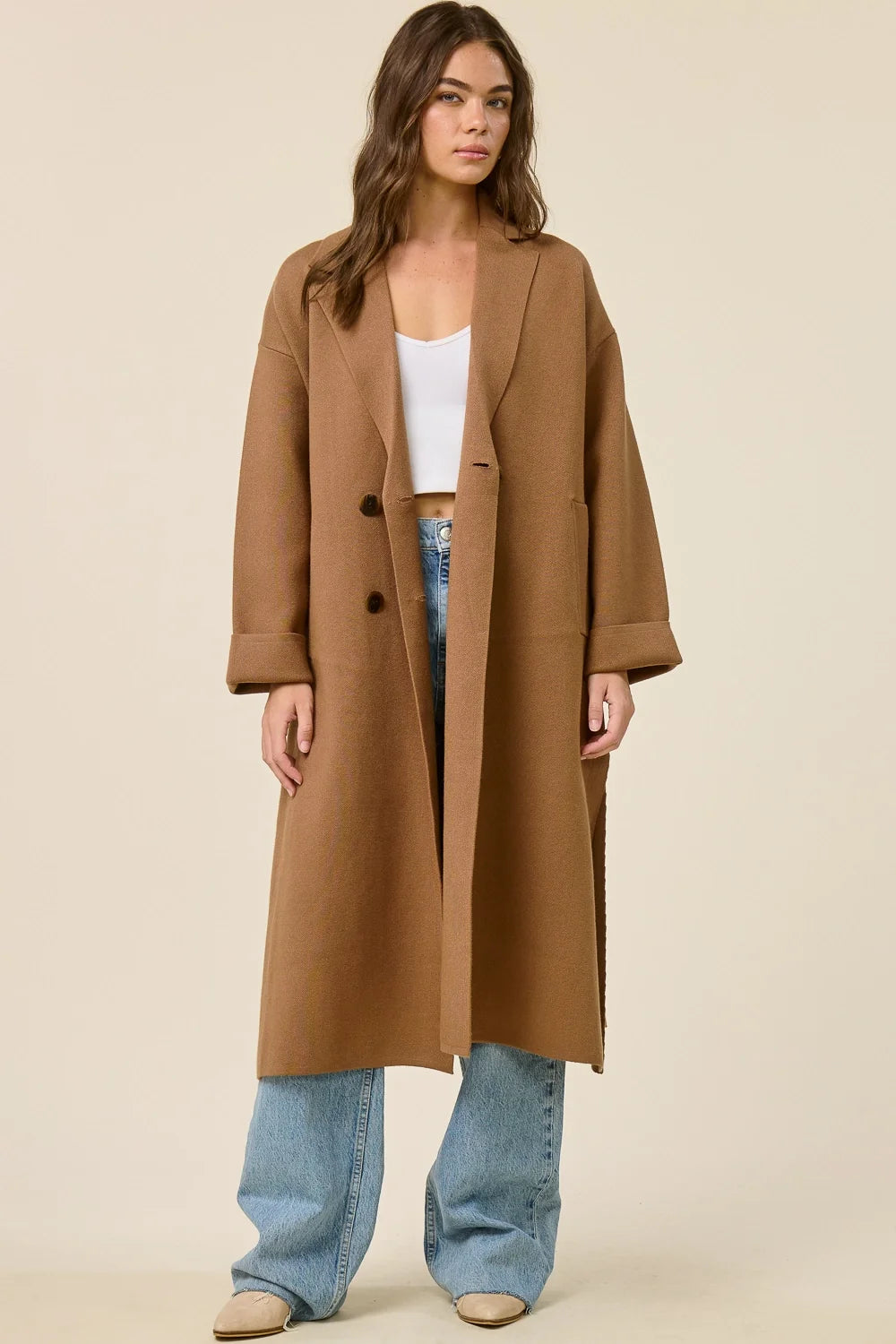 Isabelle Double-Breasted Wrap Coat Tie Coat 3