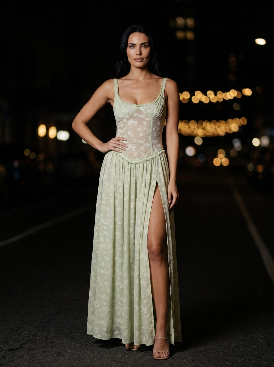 Grace Velvet Maxi Dress White 7