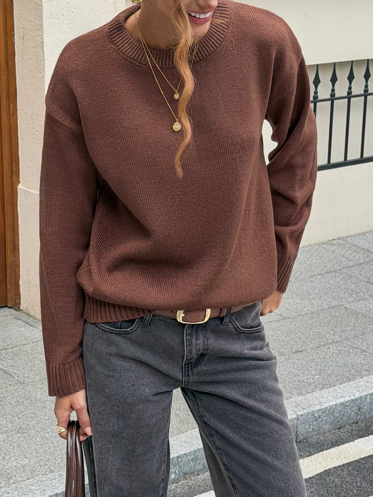 Eleanor Ribbed Knit Sweater Multi 1