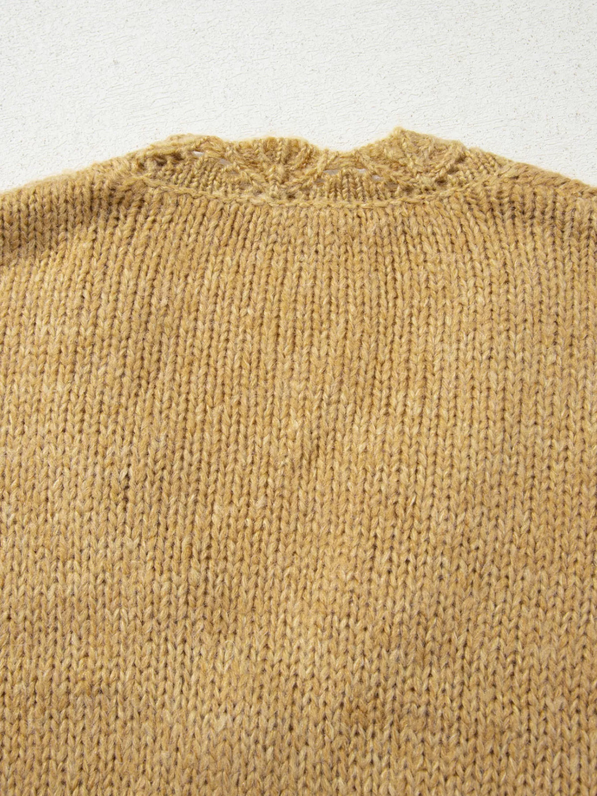 Ophelia Scallop Cardigan Camel 9