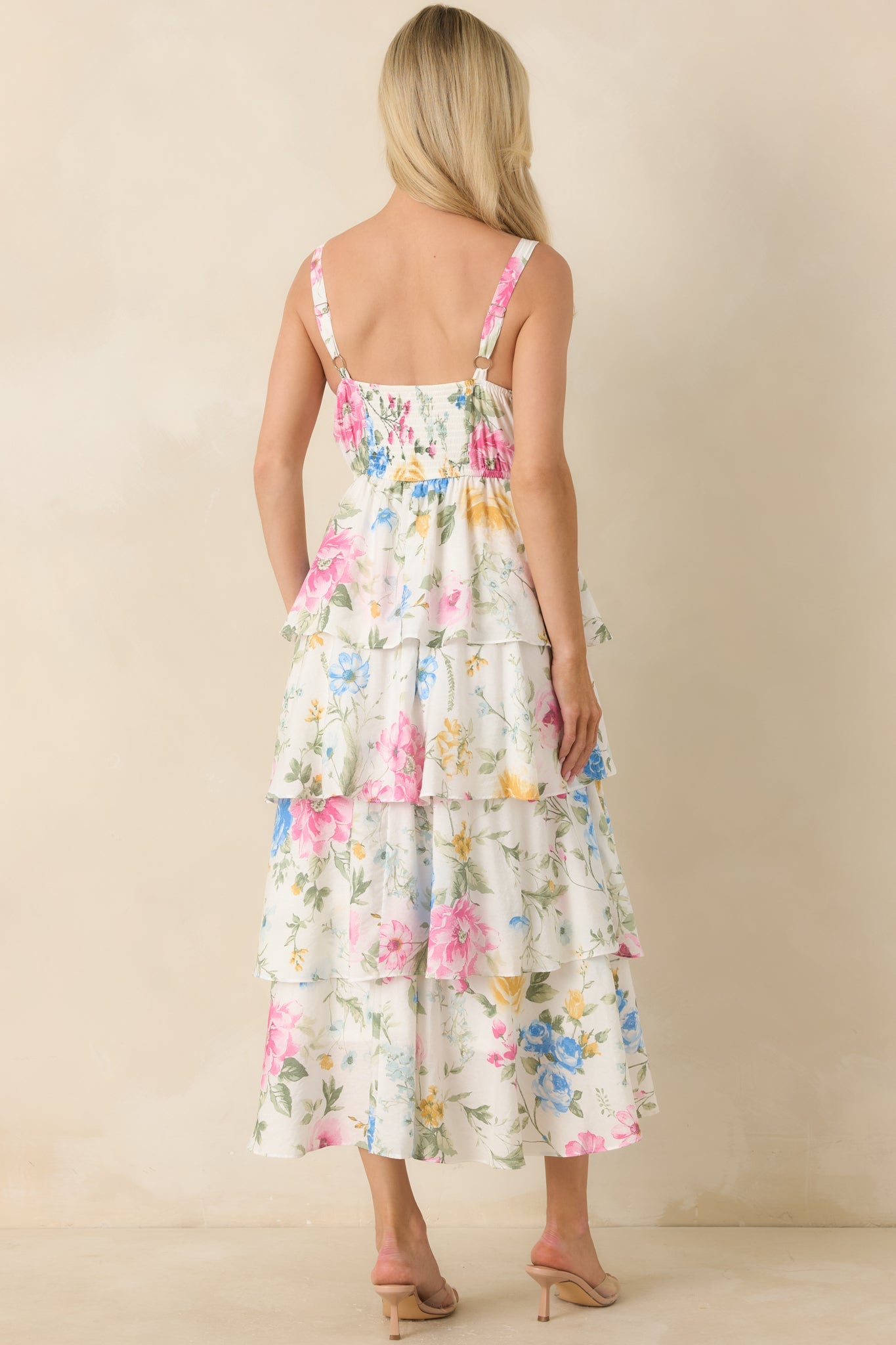 Celeste Floral Maxi Dress White 8