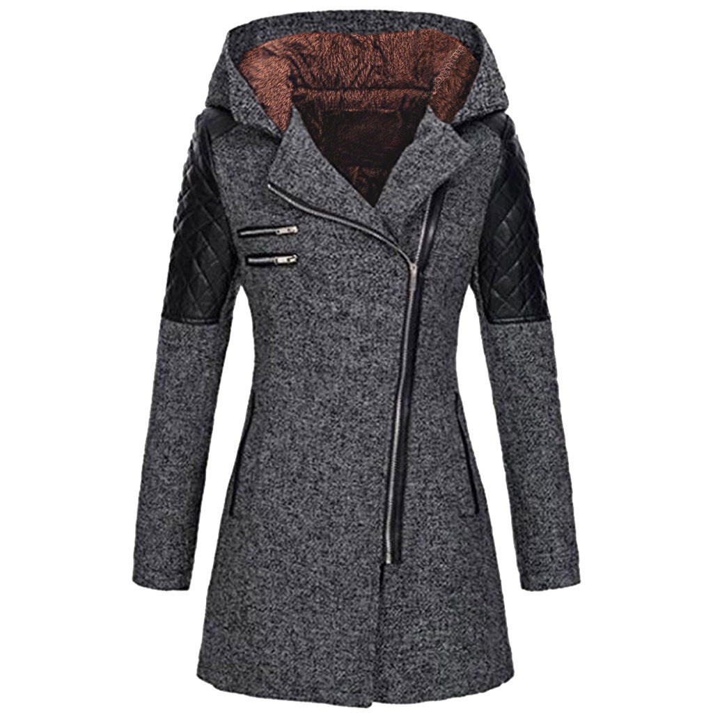 Zoë Faux Leather Moto Jacket Dark Grey 4
