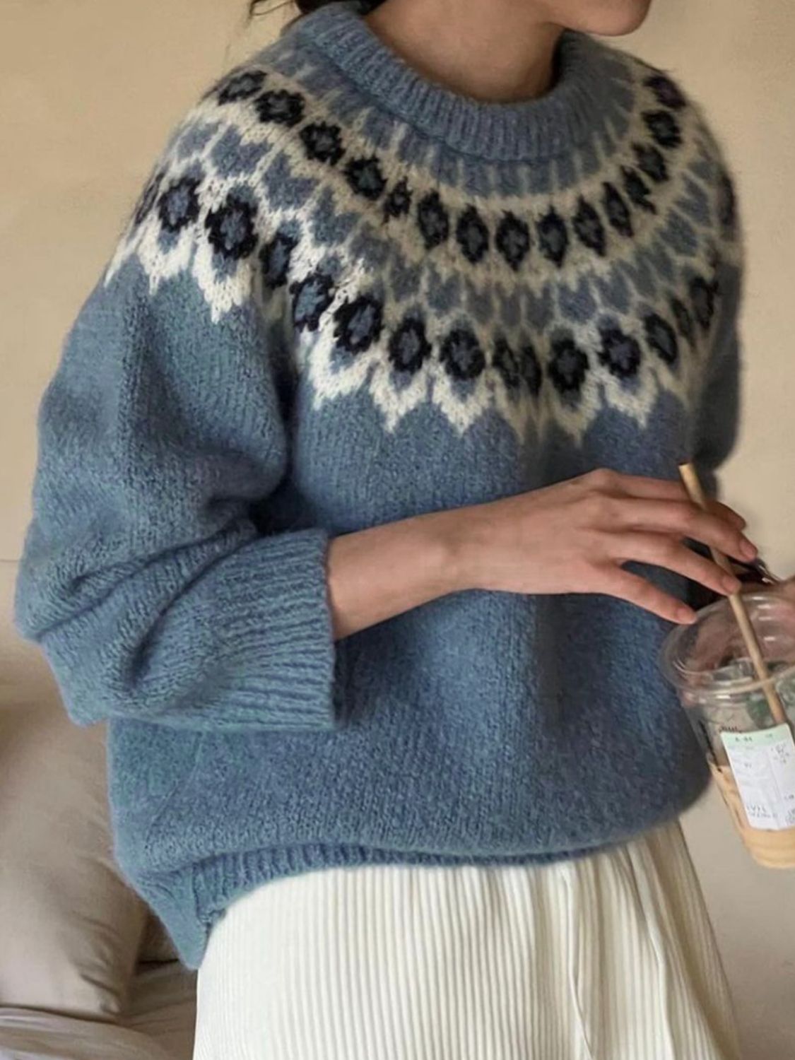 Solene Knit Sweater French Blue 3