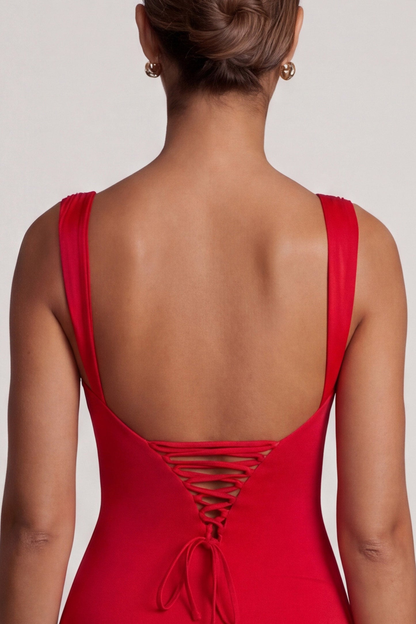Violetta Tie-Back Mini Dress in Red Red 5