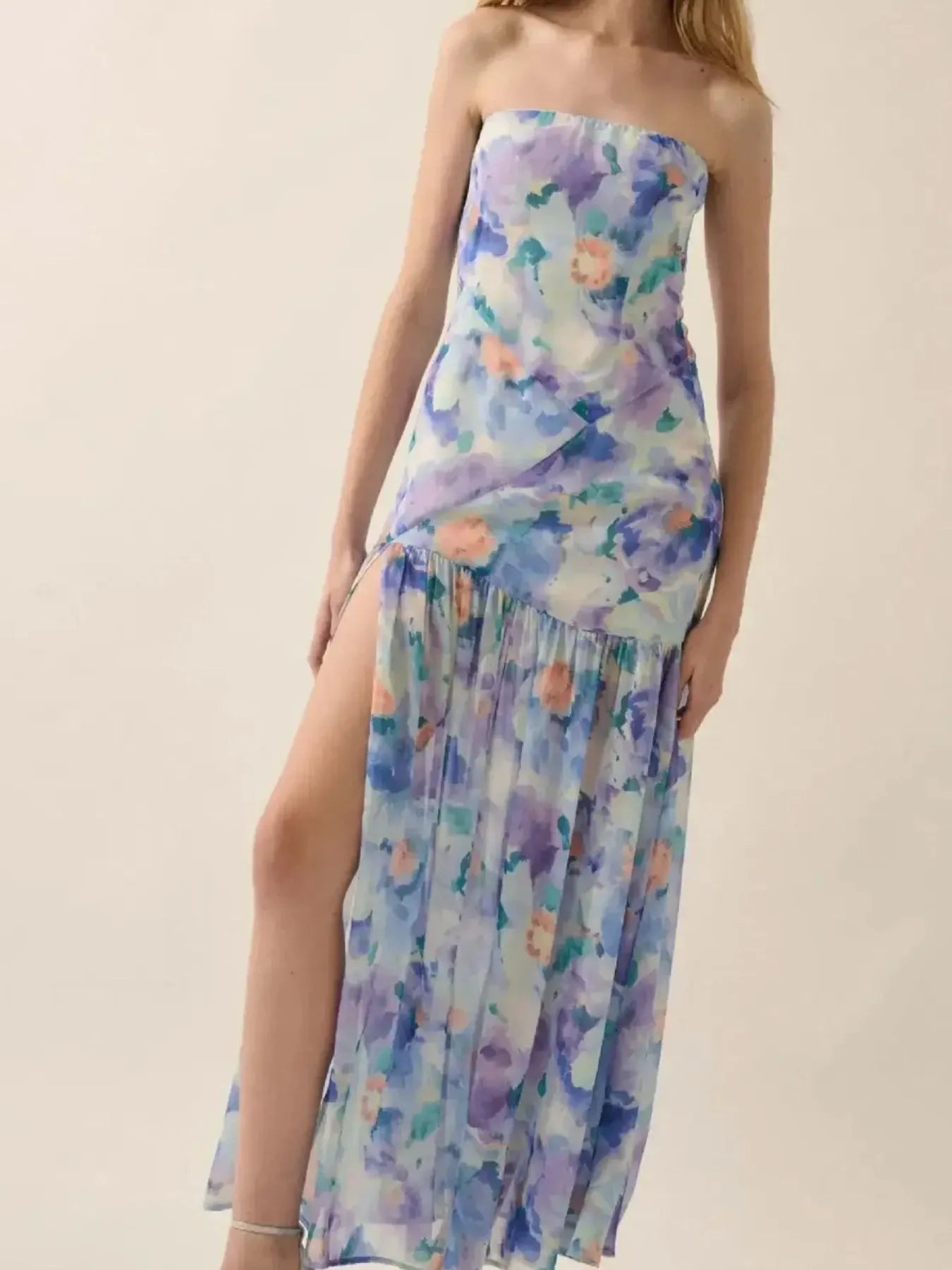 Margot Floral Maxi Dress Lavender 9