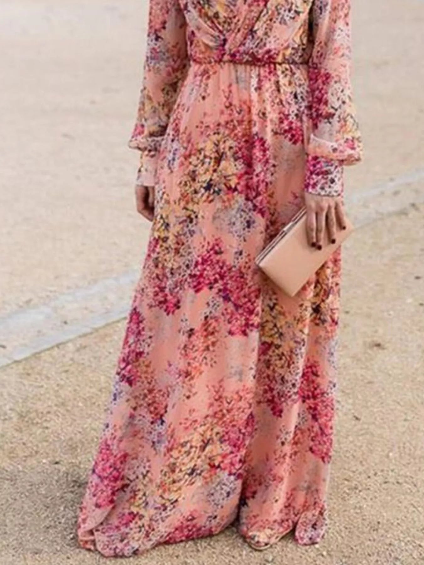Celeste Floral Maxi Dress Pink 3