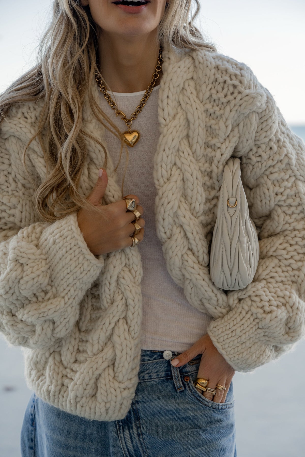 Margot Cable Knit Cardigan Multi 3