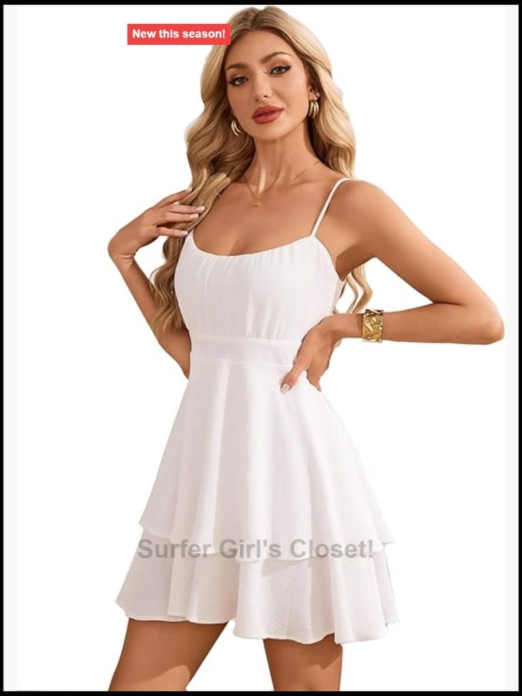 Hana Ruffle A-Line Mini Dress White 1