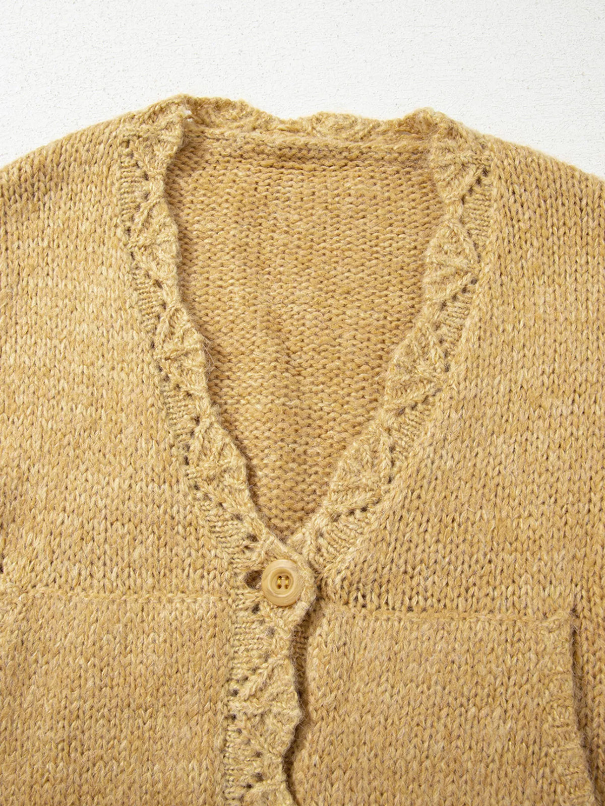Ophelia Scallop Cardigan Camel 8