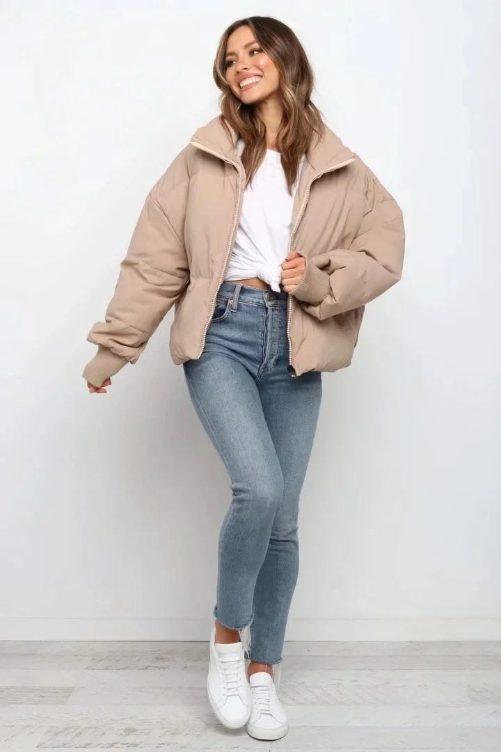 Wren Cropped Puffer Jacket Multi 1