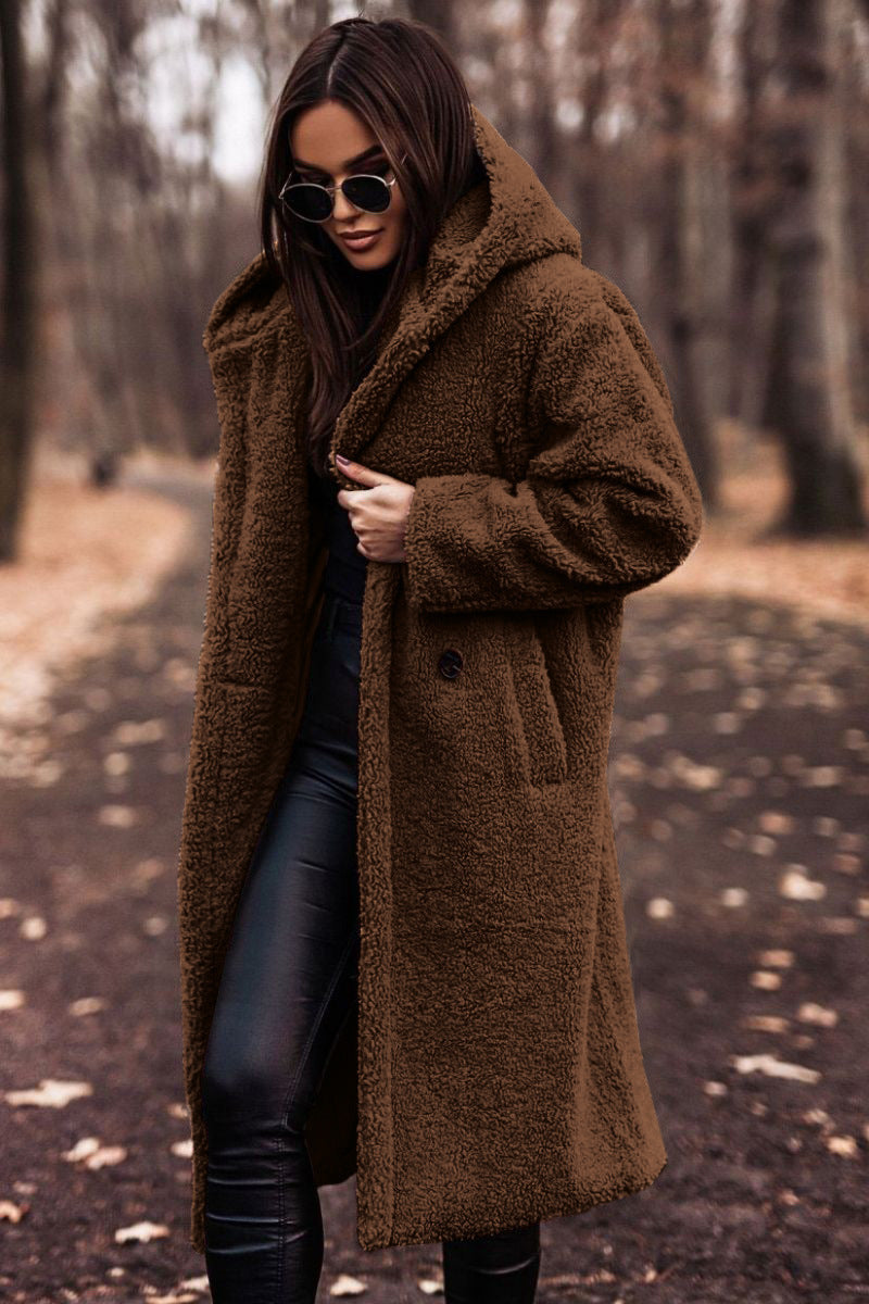 Margot Faux Fleece Jacket Brown 3