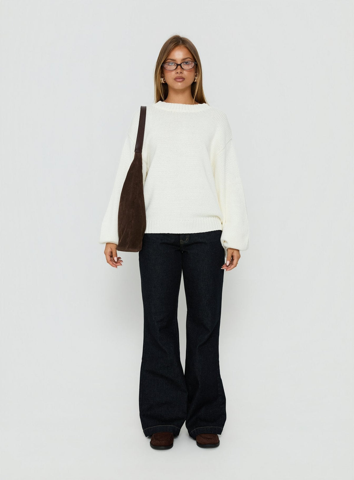 Harmony Knit Sweater in Cream White 7