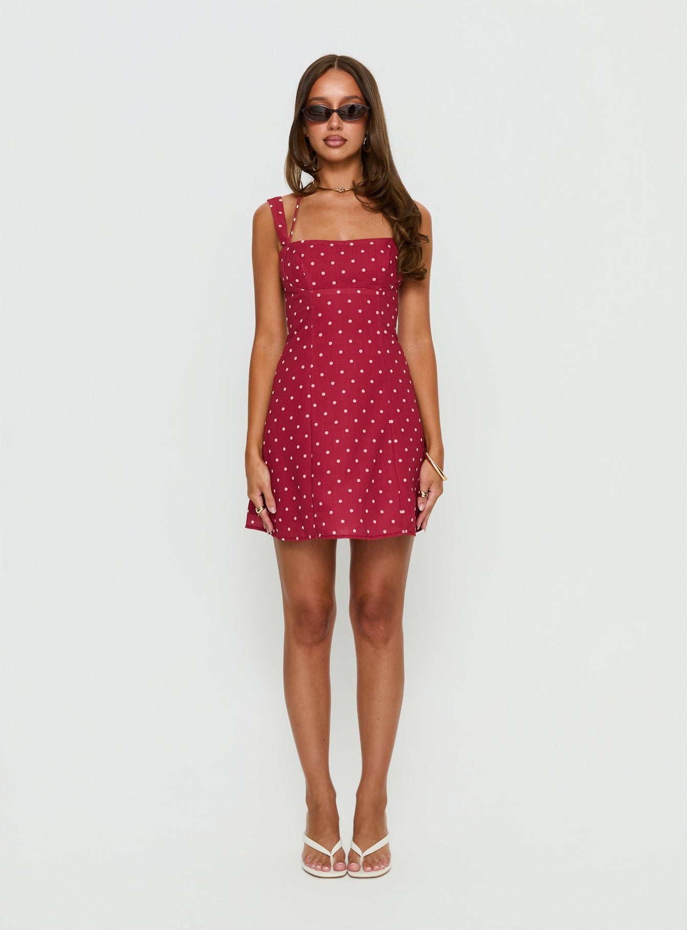 Kourtnae Halter Mini Dress in Red Polka Dot Red Polka Dot 7
