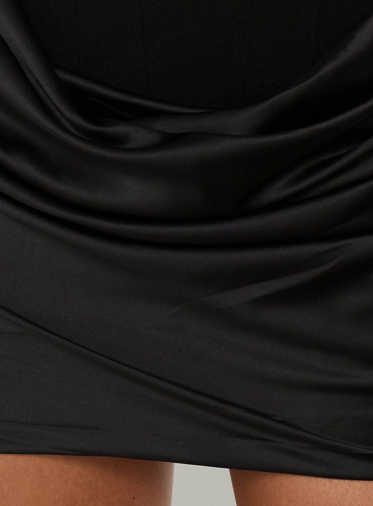 Ryana Corset Drape Mini Dress Black 7
