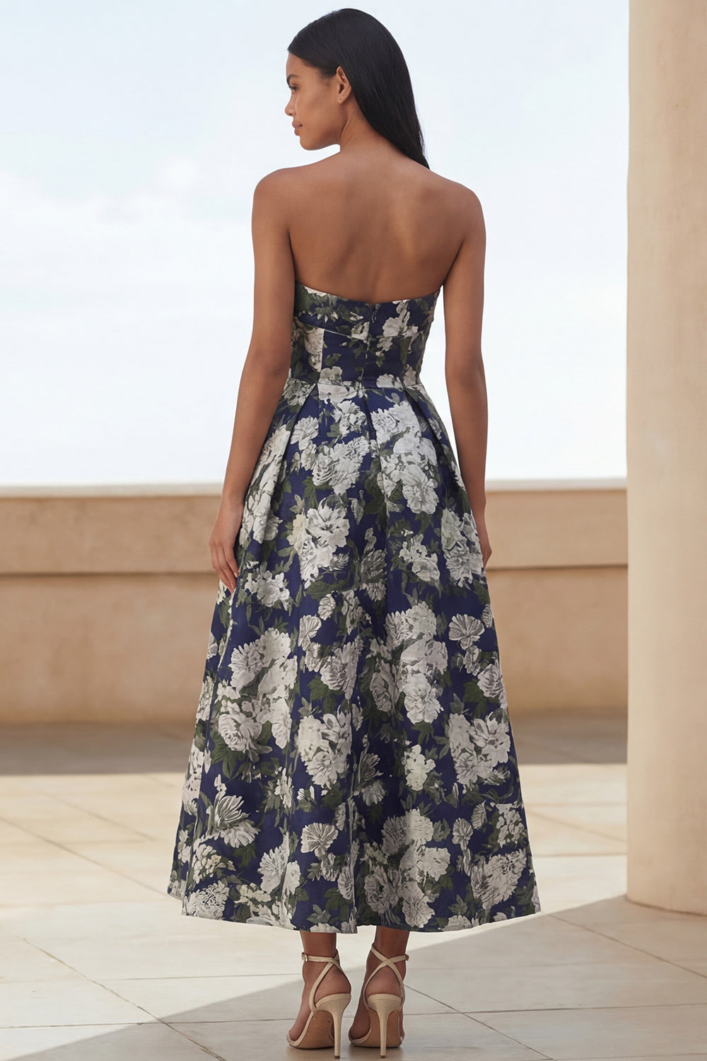 Daphne Floral Maxi Dress Navy Flower 7