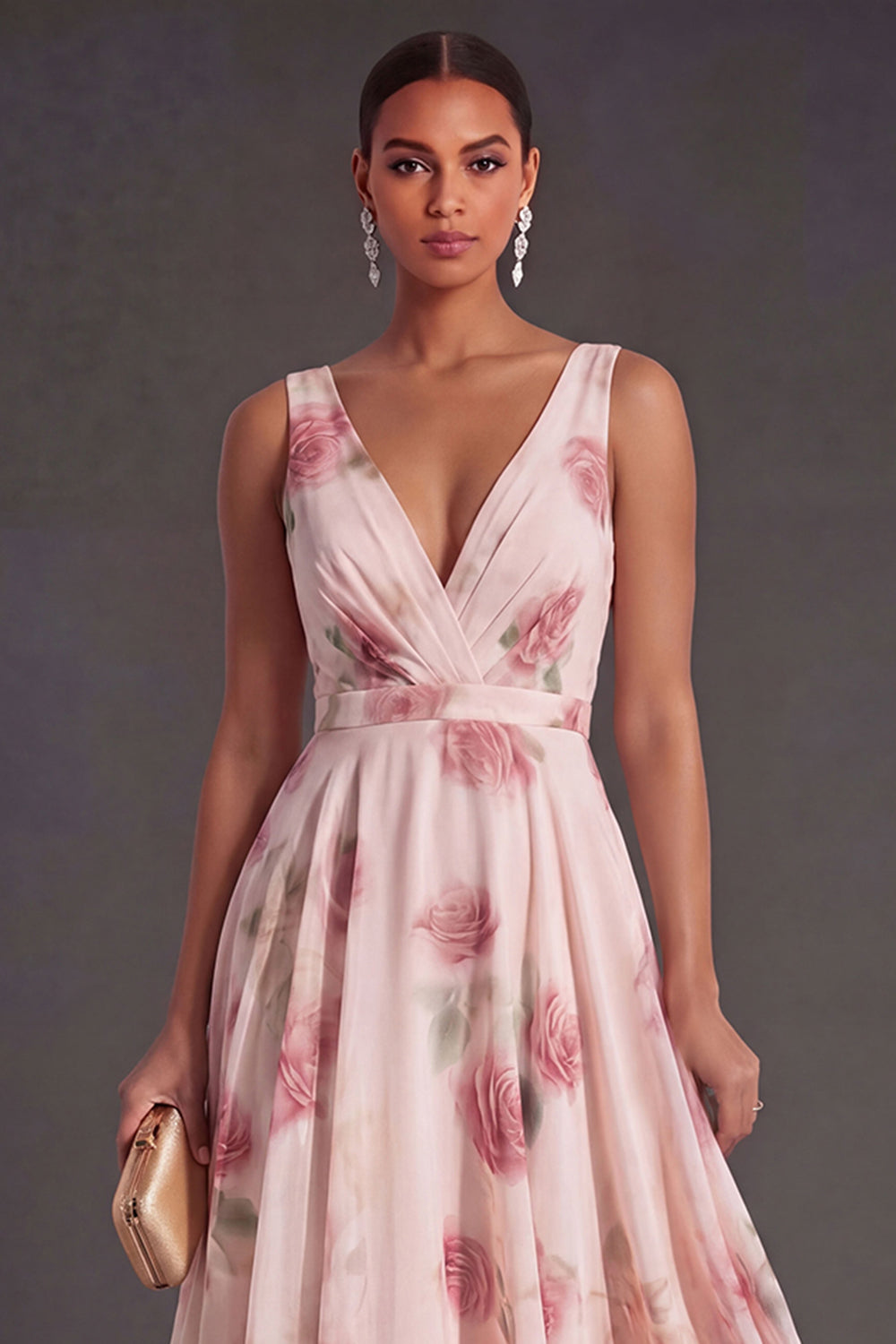 Isadora Floral A-Line Dress Blush 3
