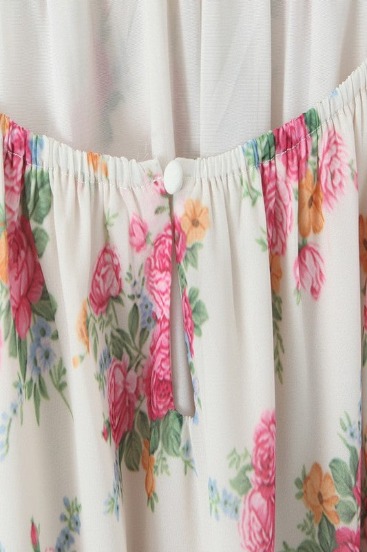 Evelyn Rose Floral Midi Dress Rose 5