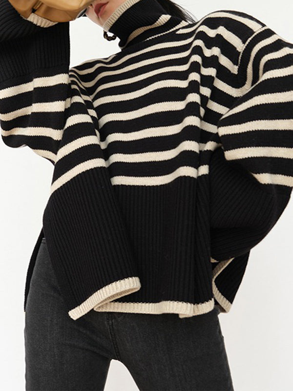 Margot Contrast Knit Sweater APRICOT 2