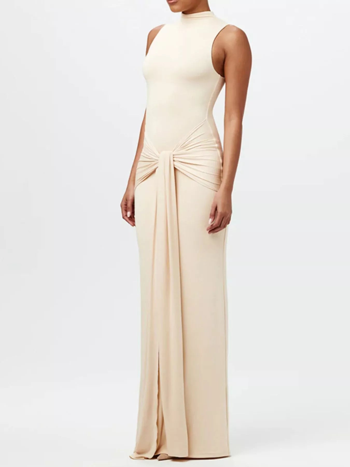 Celestine Knot Front Maxi Dress Black 7