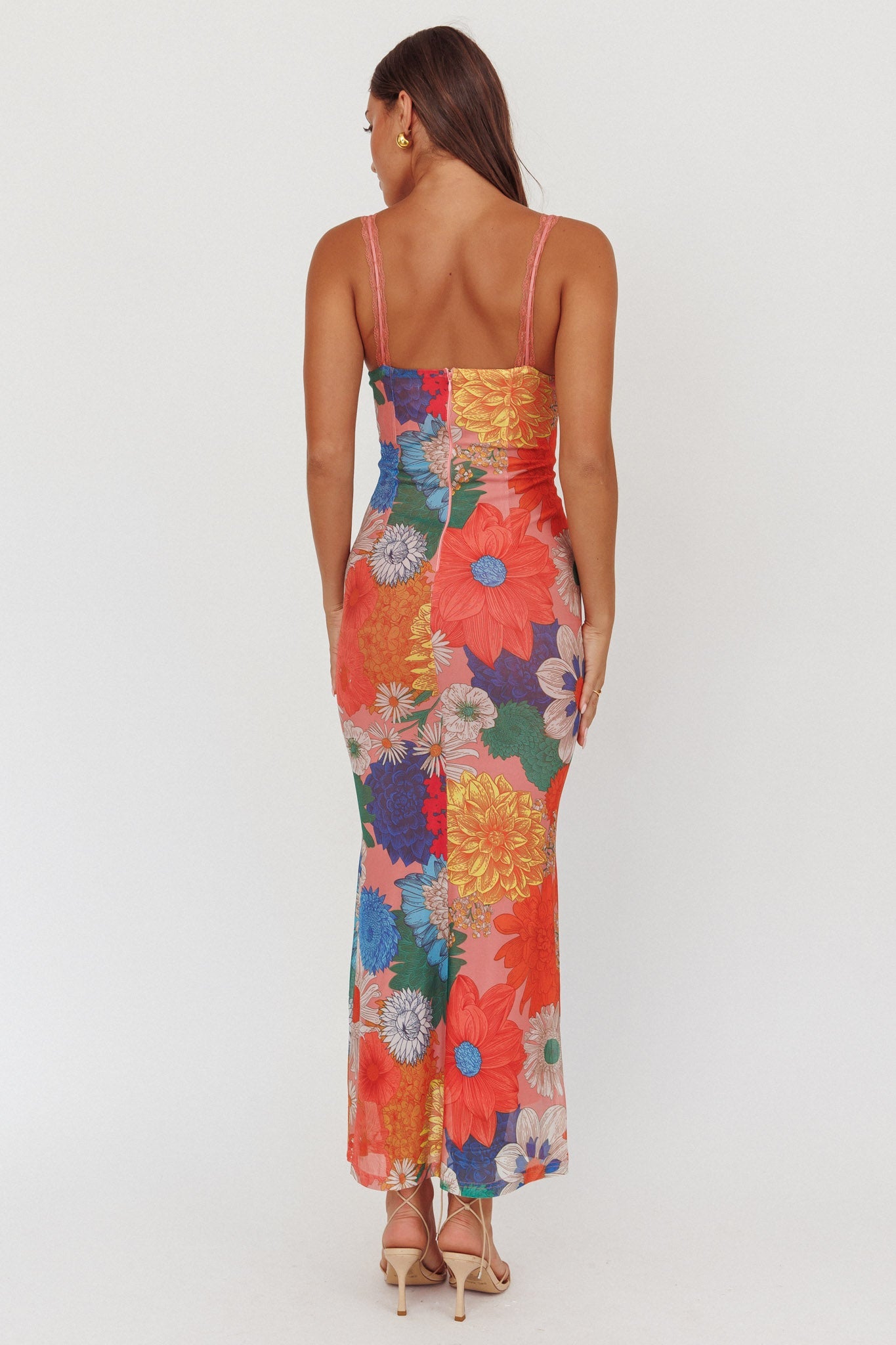 Margot Lace Maxi Dress in Burnt Orange 4