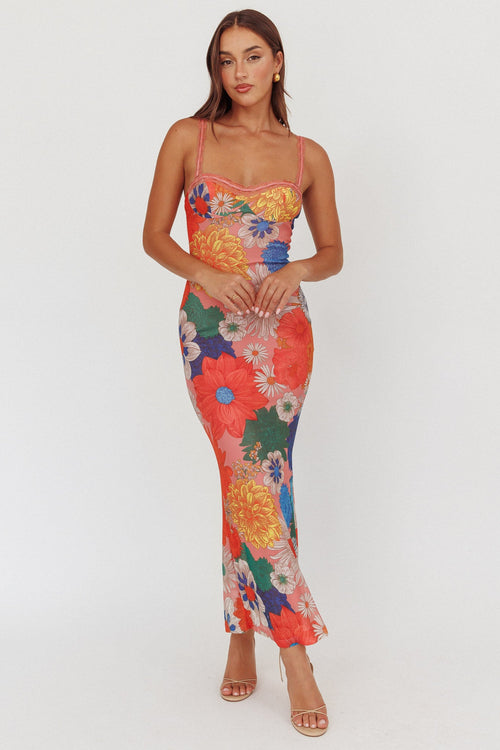 Margot Lace Maxi Dress in Burnt Orange 1
