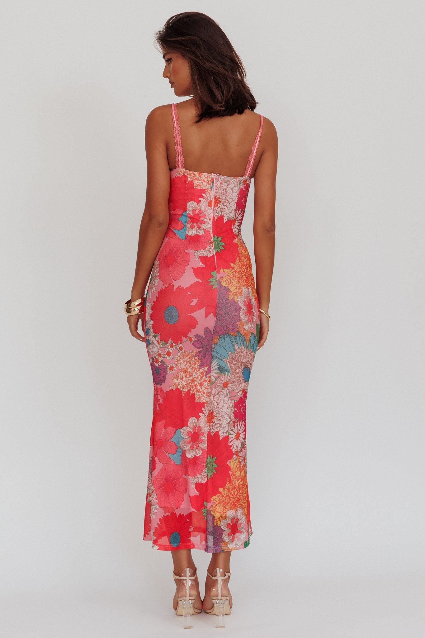 Valentina Lace Maxi Dress in Blush 2