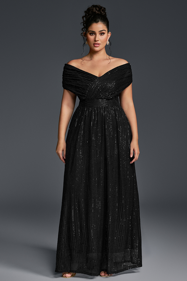Valentina Sequin Maxi Dress in Emerald