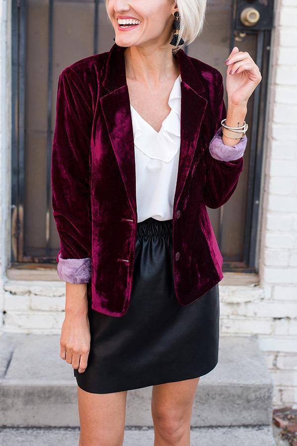 Margot Velvet Blazer in Green Green 4