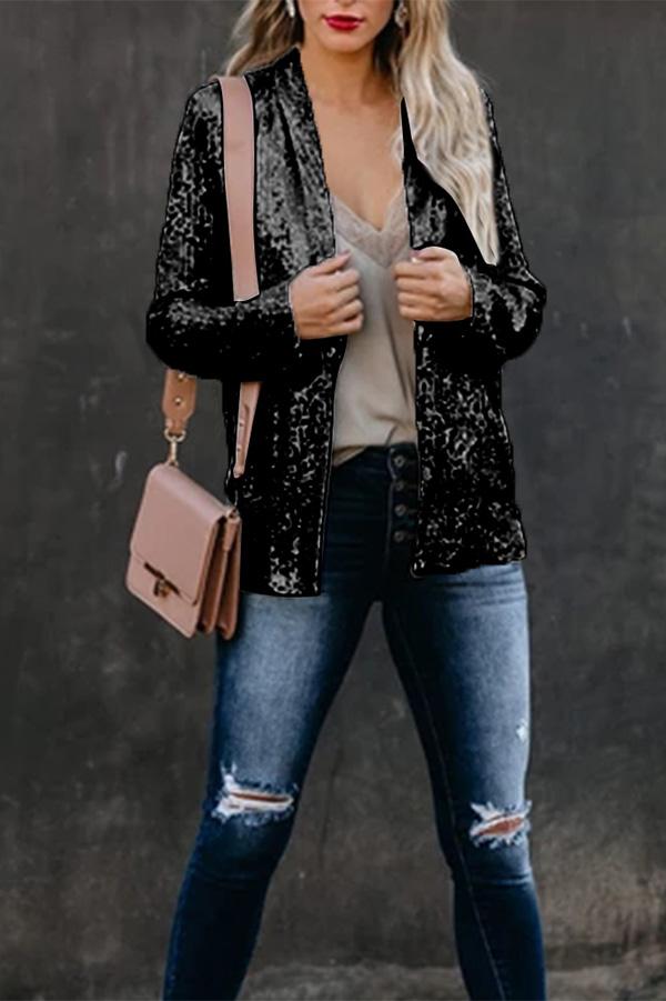 Margot Sparkle Cropped Jacket Blue 5