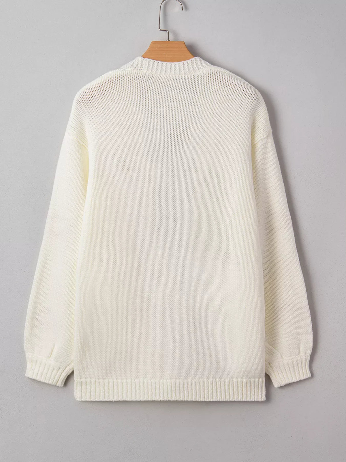 Ophelia Embroidered Knit Cardigan White 5