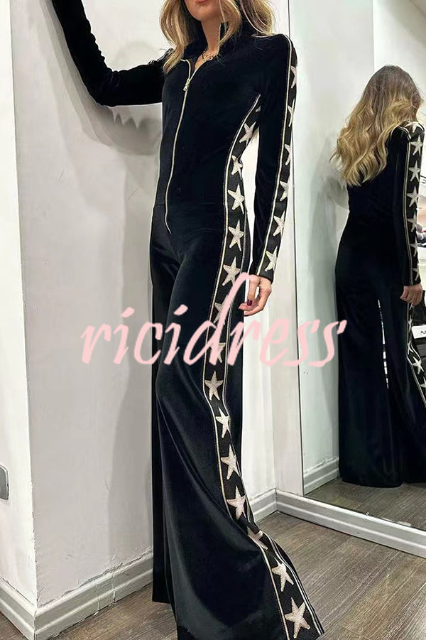 Celestine Velvet Jumpsuit Wine Red 3