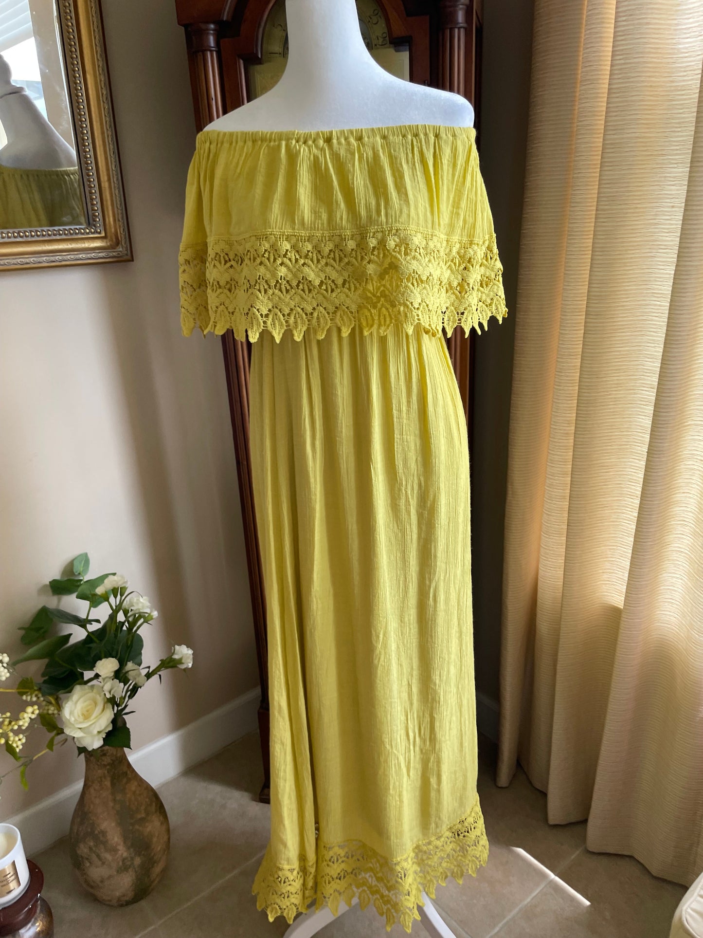 Magnolia Off-Shoulder Crochet Maxi Dress 2