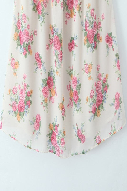 Evelyn Rose Floral Midi Dress Rose 6