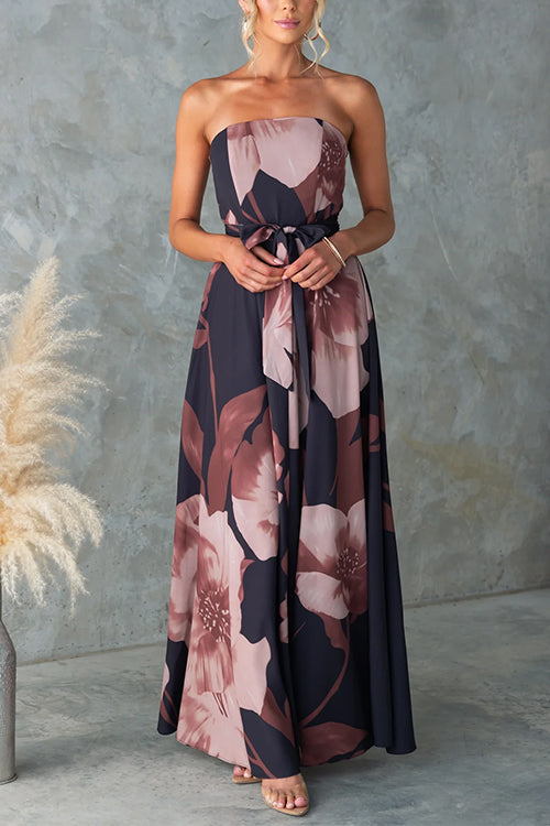 Isabelle Floral Tie-Waist Maxi Dress Floral 1