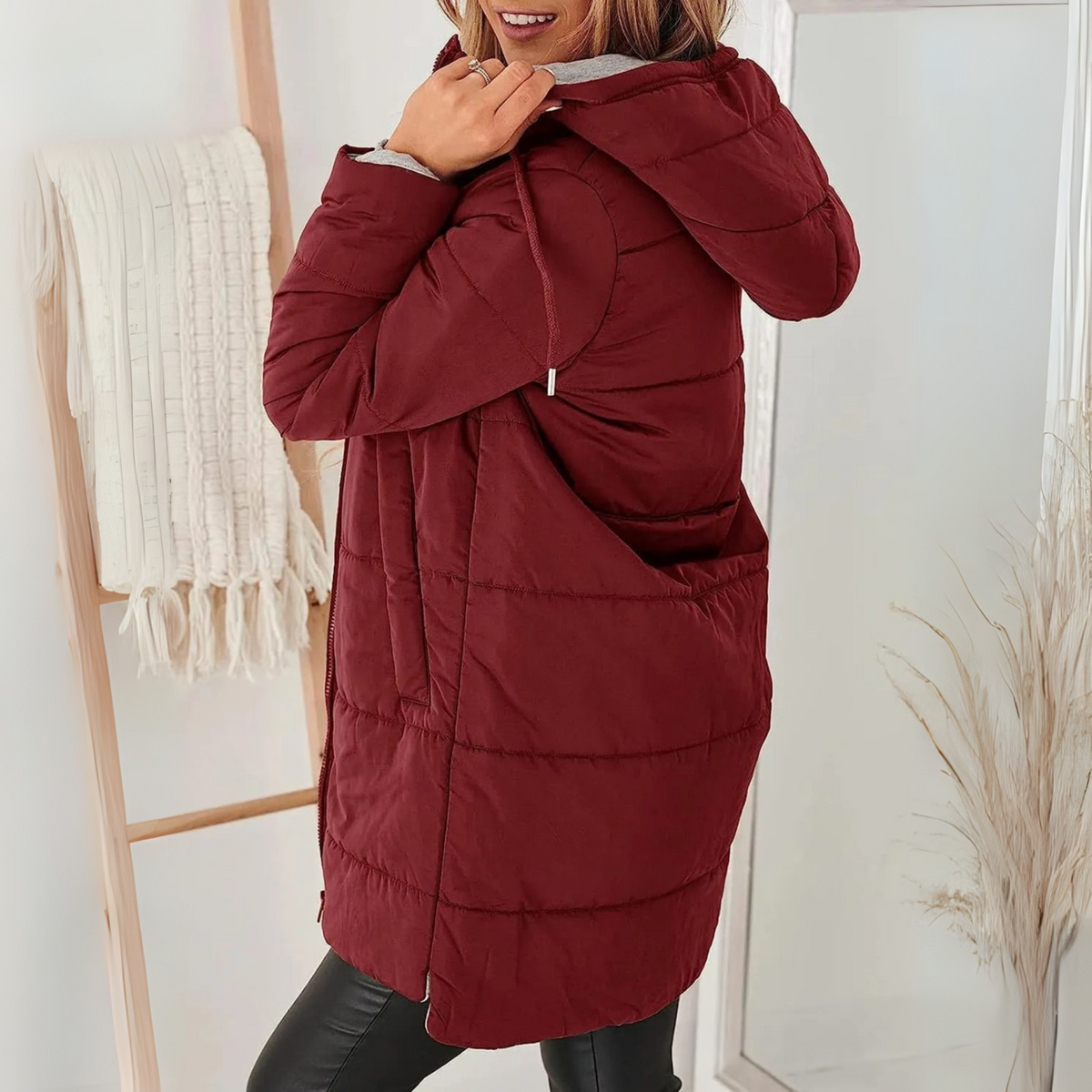 Lavinia Hooded Puffer Down Jacket Blue 4