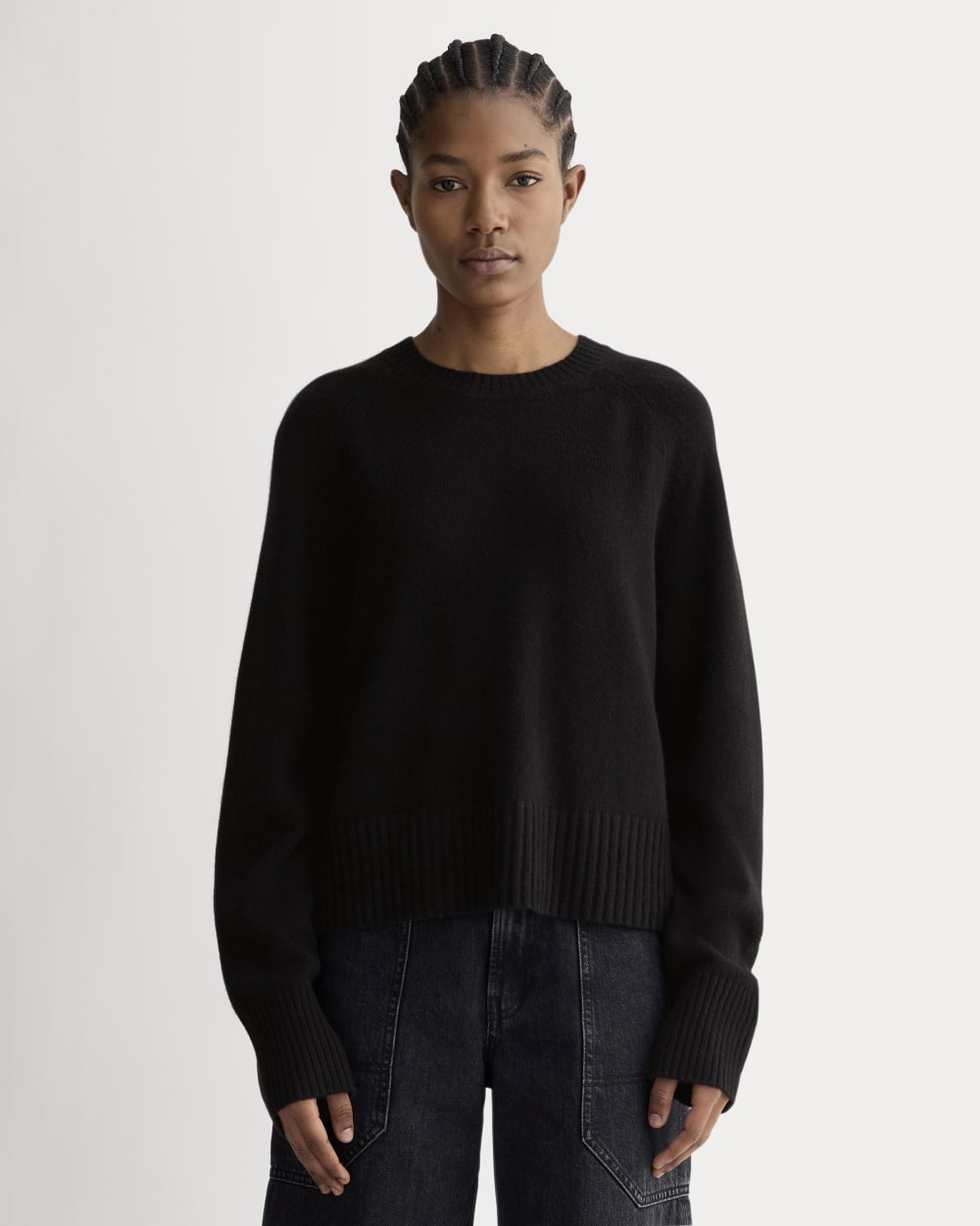 Margot Knit Sweater in Black Cashmere | Black 5