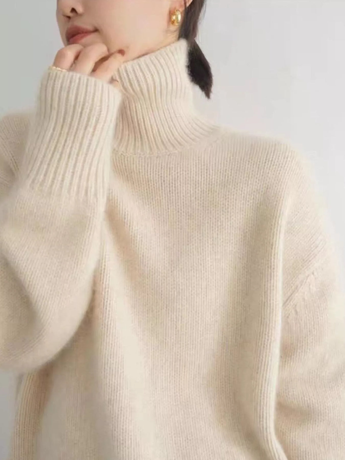 Margot Knit Sweater in Warm Cocoa Beige 5