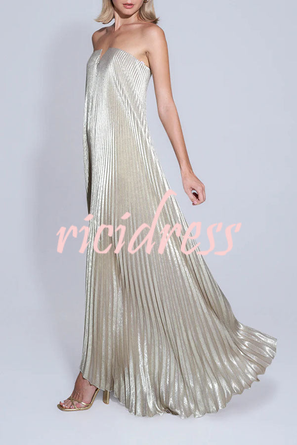 Maya Metallic Off-Shoulder Maxi Dress Multi 6