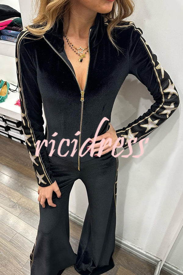 Celestine Velvet Jumpsuit Wine Red 5