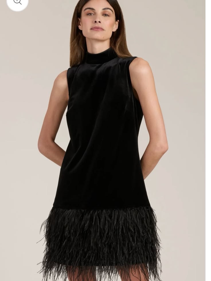 Margot Velvet Mini Dress Black 1