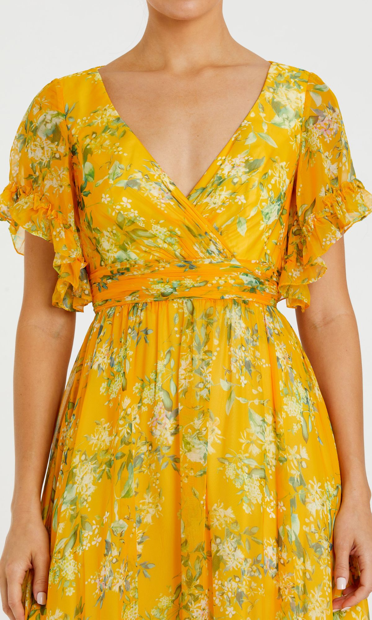 Celestine Floral Formal Gown Yellow Multi 6