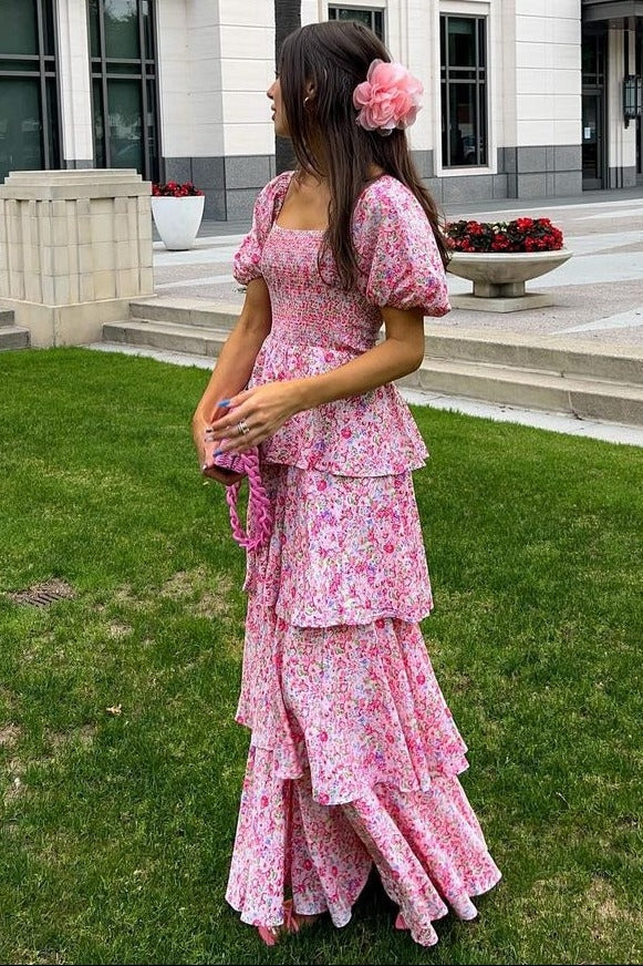 Amelie Floral Ruffle Maxi Dress 3