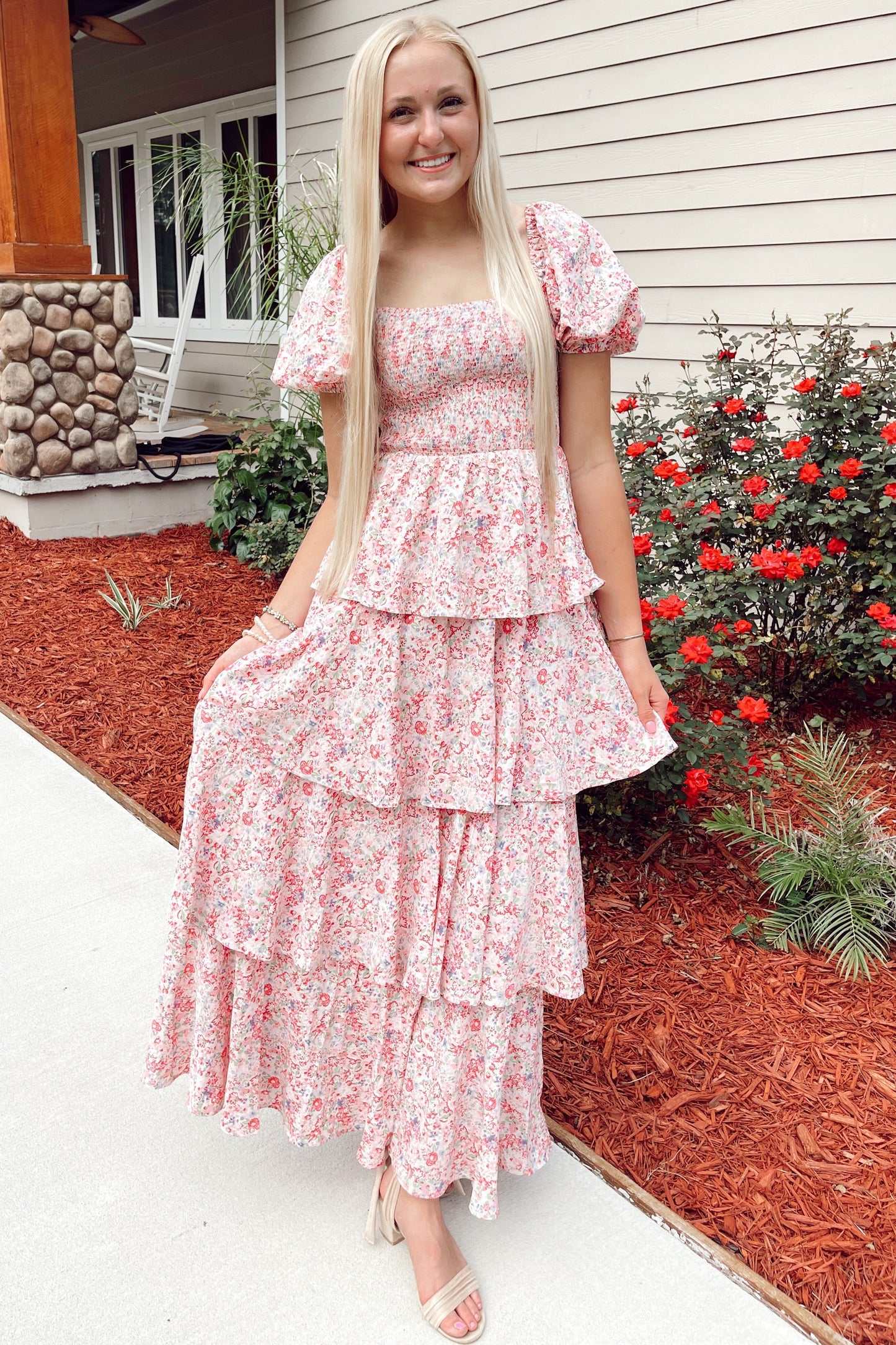 Amelie Floral Ruffle Maxi Dress 9