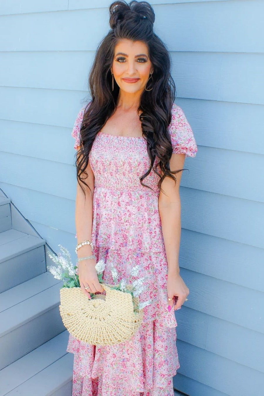 Amelie Floral Ruffle Maxi Dress 10