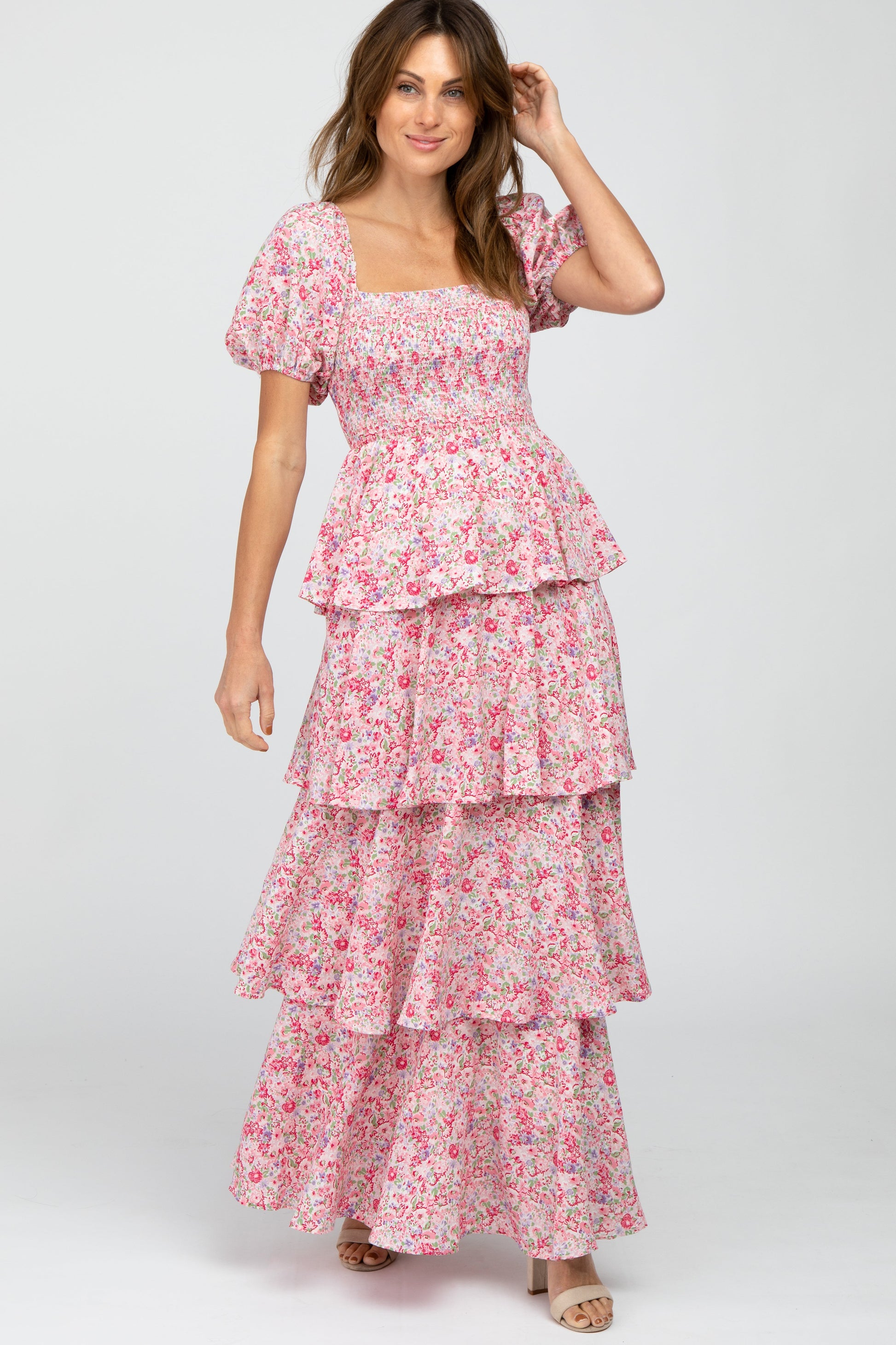 Amelie Floral Ruffle Maxi Dress 4