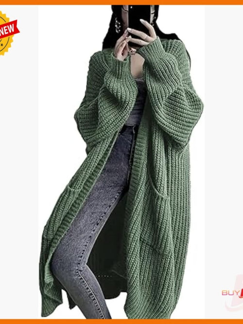 Matilda Oversized Cardigan Duster Green 1