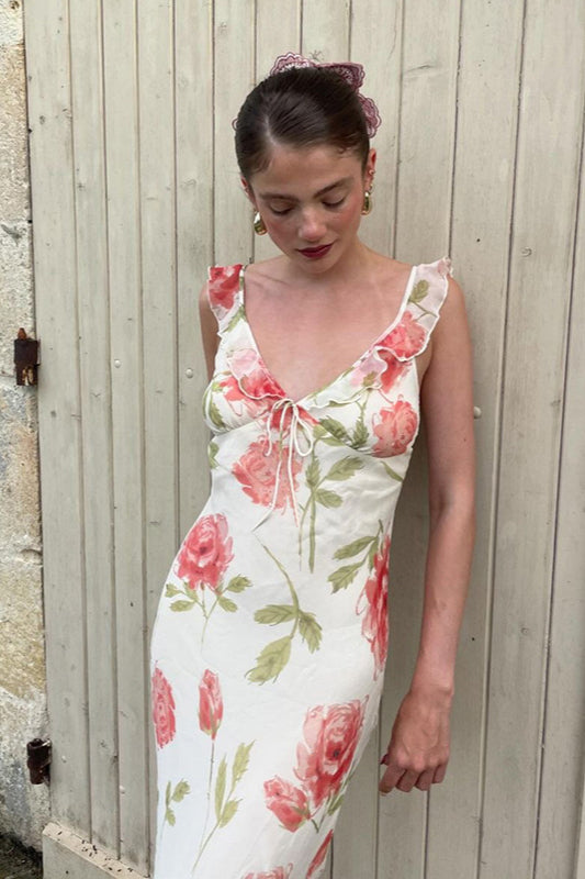 Margot Floral Cami Dress Light Apricot 3