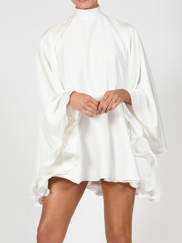 Valentina High-Neck Backless Mini Dress WHITE 5