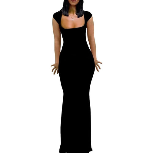Verity Bodycon Maxi Dress Black 1