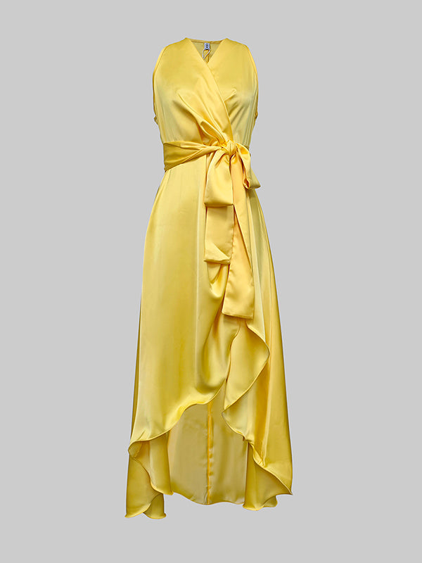 Valentina High-Low Ruffle Maxi Dress FUCHSIA 7